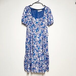 NWT ASTR The Label Romantic Daisy Dream Midi Dress Sz L